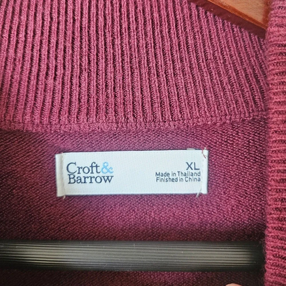 Croft & Barrow Madeira Berry Turtleneck Sweater Womens XL Burgundy NWT